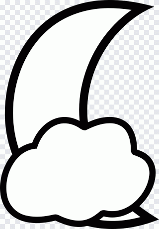Pleine lune, contour, lune, nuage, blanc PNG
