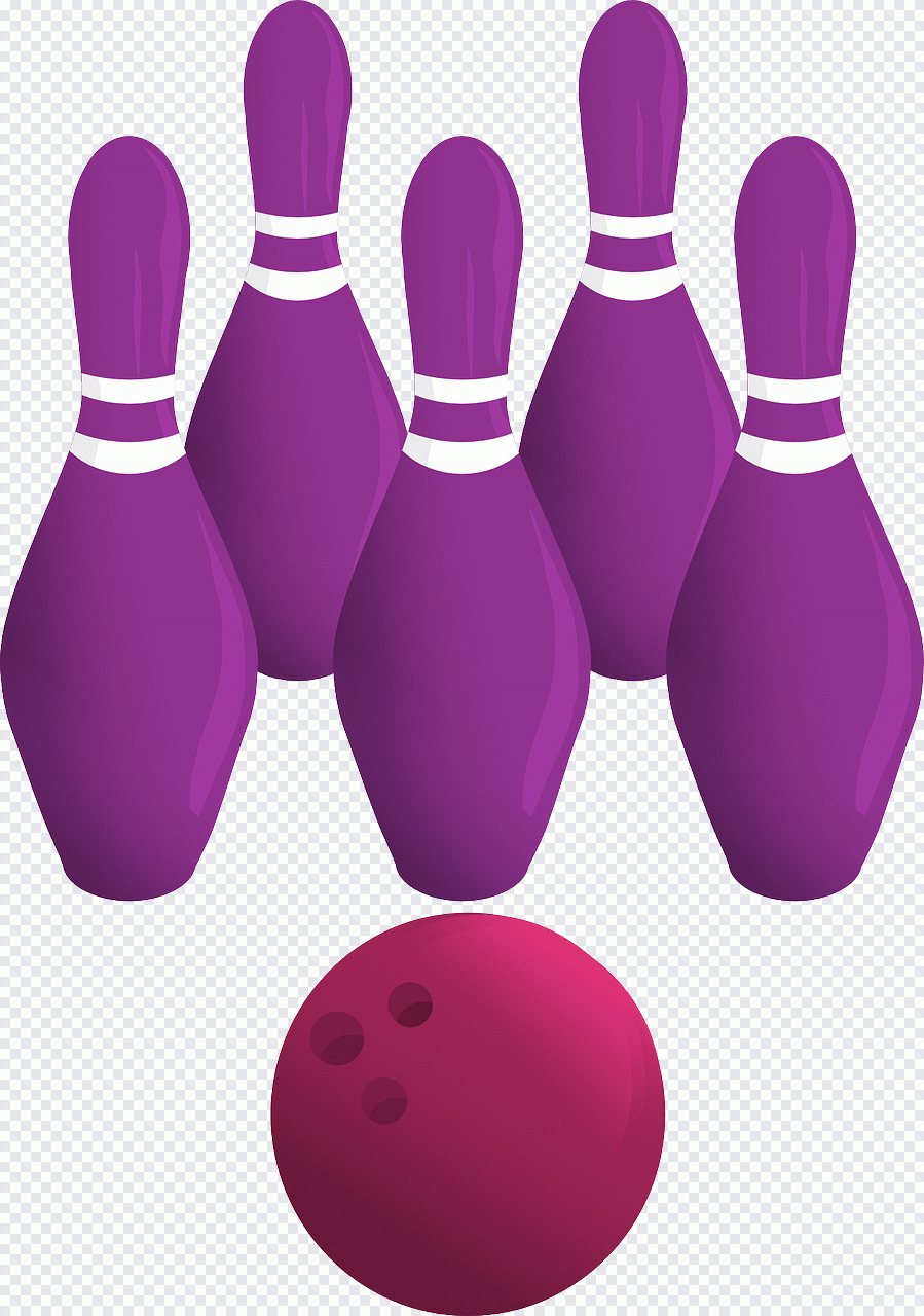 Bola de boliche, boliche, tigela, bola, roxo PNG