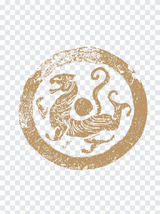 Tiger Brindle, Ink China Wind unicorn PNG