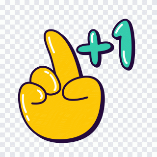 Plus, eins, Hand, Geste PNG