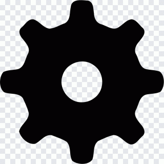 Engranaje, blanco y negro, máquina simple PNG