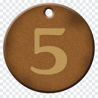 Number 5, brown, numerical Digit PNG