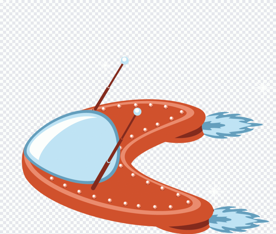 Vaisseau spatial, fusée, rouge PNG