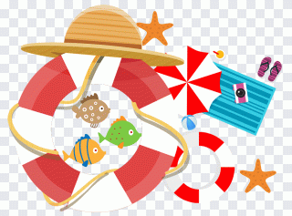 Playa, nadar, anillo, sombrero, natación PNG