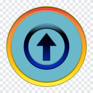 Flecha, icono, botón, medios, subida PNG