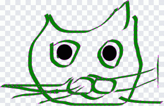 Leaf Eye Green Line art, Leaf, face, head PNG