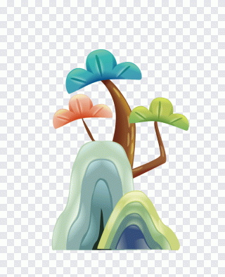 Chinoiserie, Hand-painted Chinese style PNG