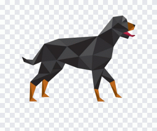 Cachorro, geometría, papel, negro, tinta PNG