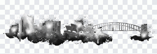 China Ink brush, Ink city, ink, building PNG