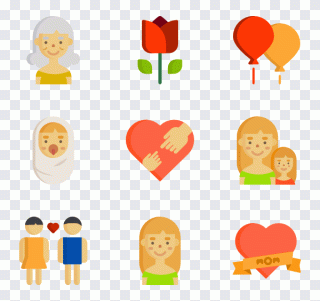 Mutter, Herz, Emoticon, Kommunikation PNG