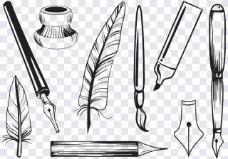 Pluma de escribir, bolígrafo, tinta, papel PNG