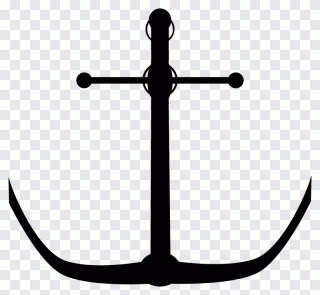 Noir et blanc, fer, silhouette, ancre PNG