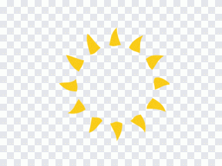 Sonne, gelb, einfach, Cartoon-Clipart PNG
