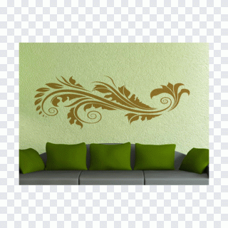 Rectangle Sticker, flower wall decal, flower PNG