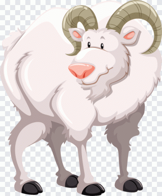 Goat Sheep Illustration, cartoon white goat PNG