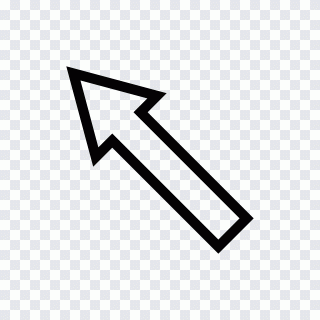 Flèche, suivant, icône flèche en contour PNG