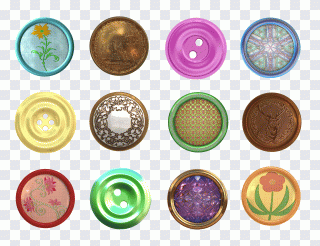 Button, Fastener, Clasp, Brass, Jewel PNG