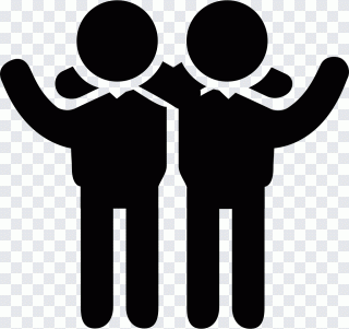 Amitié, amour, enfant, doigt, silhouette PNG