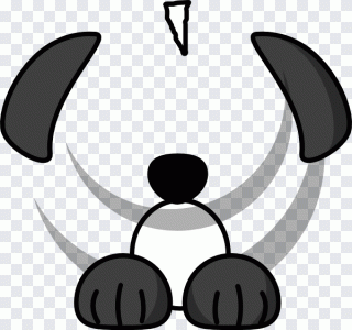 Filhote, cachorro, branco, preto, fofura PNG