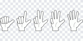 Hand, eins, Daumen PNG