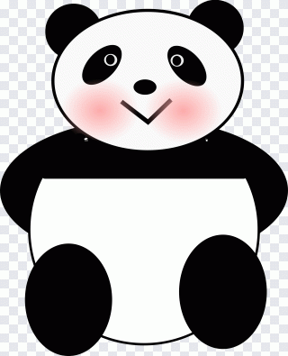 Panda, panda gigante, oso, blanco, animales PNG