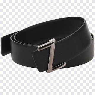 Cinturón, cuero, negro, simple, casual PNG