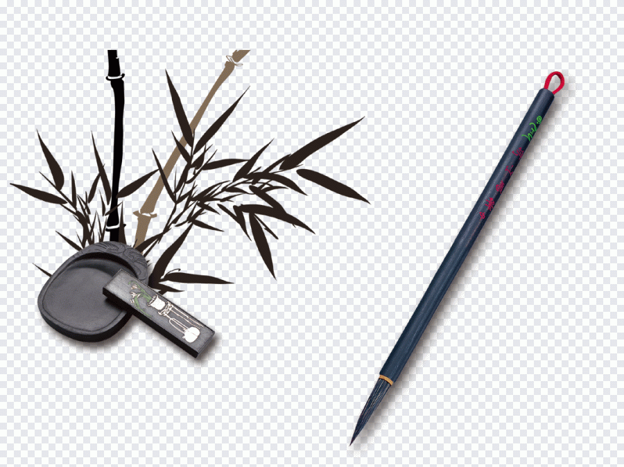 Bambou, tableau, pinceau à encre, pinceau PNG