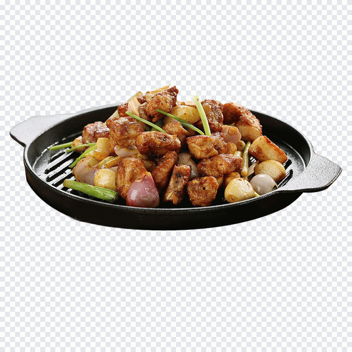 Frango frito, culinária chinesa PNG