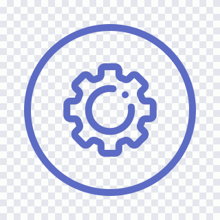 Opções, configurações, montagem PNG