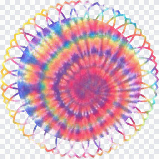 Tie-dye Sticker Hippie, Animation elements PNG