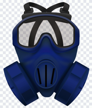 Gas mask, art gas mask, electric Blue, mask PNG