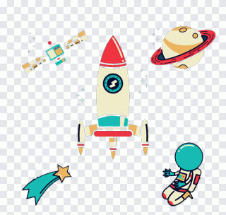 Espaço sideral, foguete, espaço, astronauta PNG