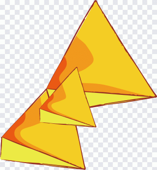 Espaço, 3d, decoração, triângulo, laranja PNG