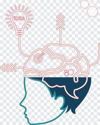 Light Cerebrum, Creative brain, text, heart PNG