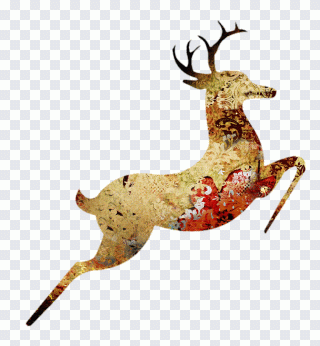 Ziege, Rentier, Hirsch, golden, Geweih PNG
