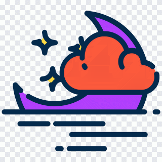 Nuvem, lua, clima PNG