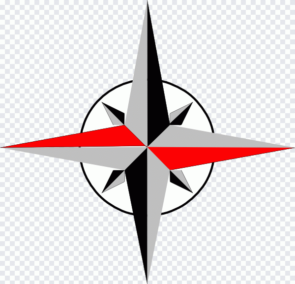 Compass rose North Map, west, leaf, technic PNG