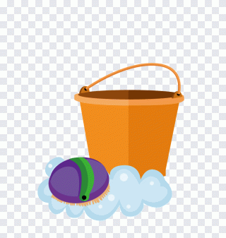Faxineiro, balde, limpeza, laranja, hd PNG