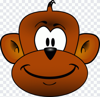 Singe, visage, animal, animaux, dessin animé PNG