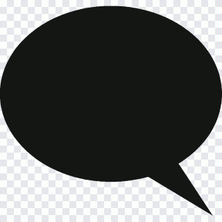 Speech balloon graphics, simple dialogue PNG