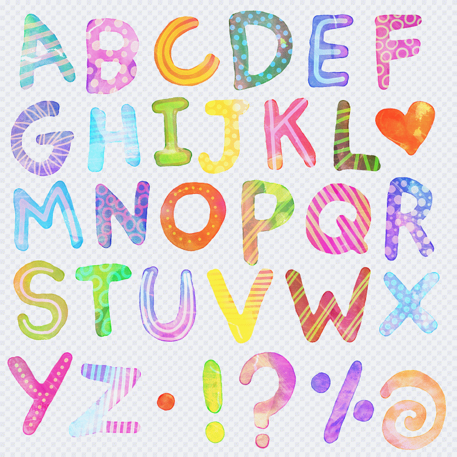 Alfabeto, letras, lettering, personajes PNG