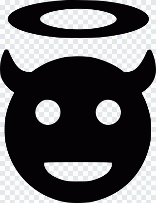 Diabo, anjo, emoji, sorriso, rosto PNG