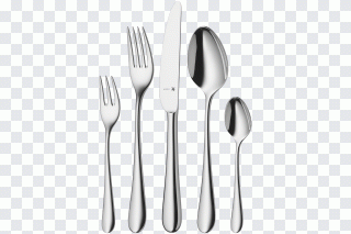 Gabel, Besteck, Löffel, Schwarzweiß PNG