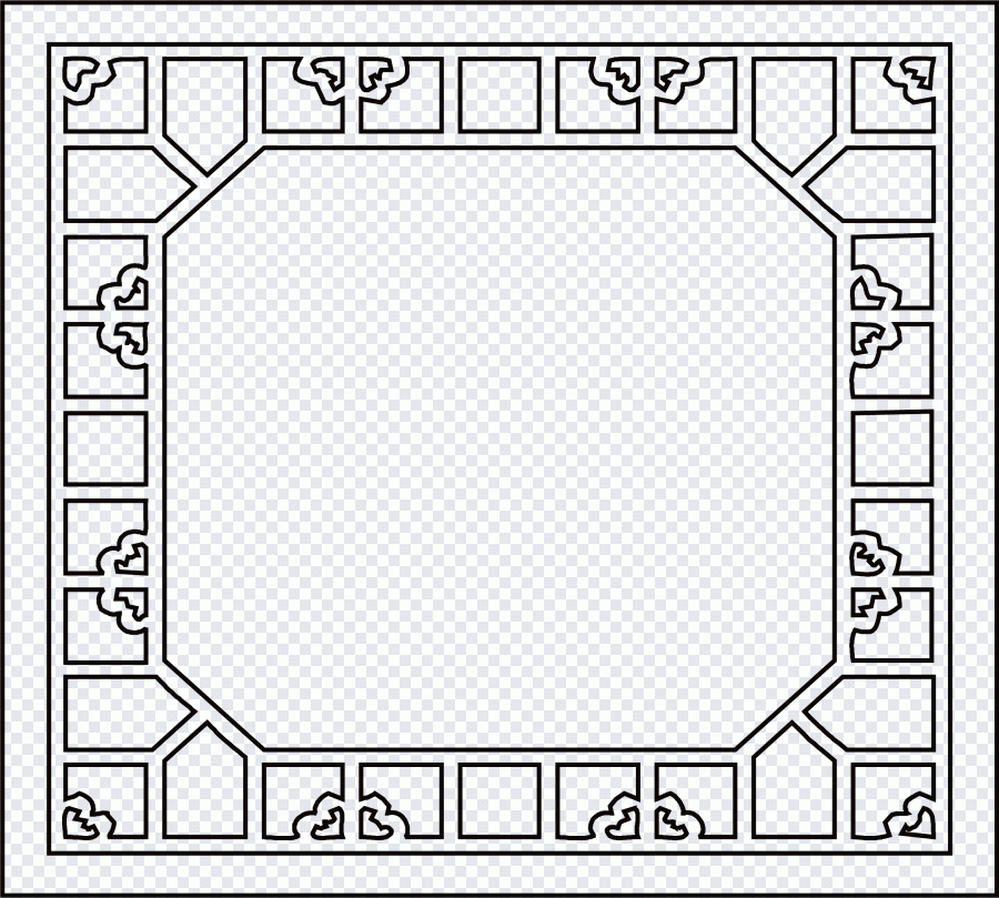 Frame Icon, Honorable black frame, frame PNG