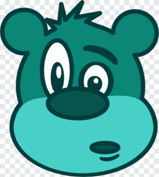 Ours brun, ours, dessin animé, mignonnerie PNG