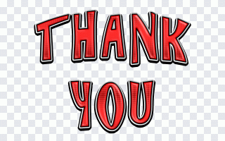 Thank You, Thanks, Gratitude, Typography PNG