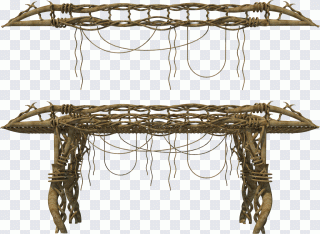 Wood Timber bridge 3D rendering, bridge PNG