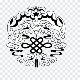 China, motivo, círculo, nó, chinês PNG