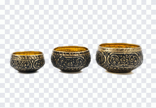Tailândia, tigela, latão, vidro, objetos PNG