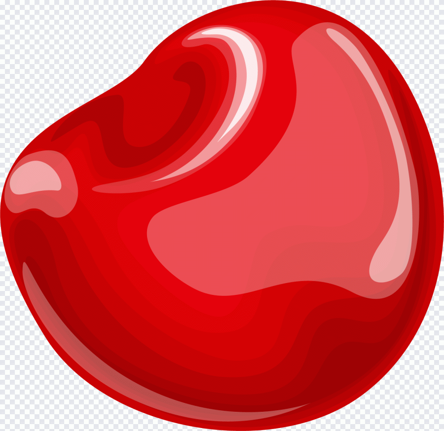 Circle Font, Small fresh red apple, texture PNG